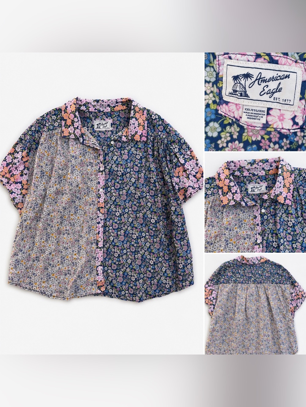 American Eagle Outfitters Multicolor Floral Men's Shirt